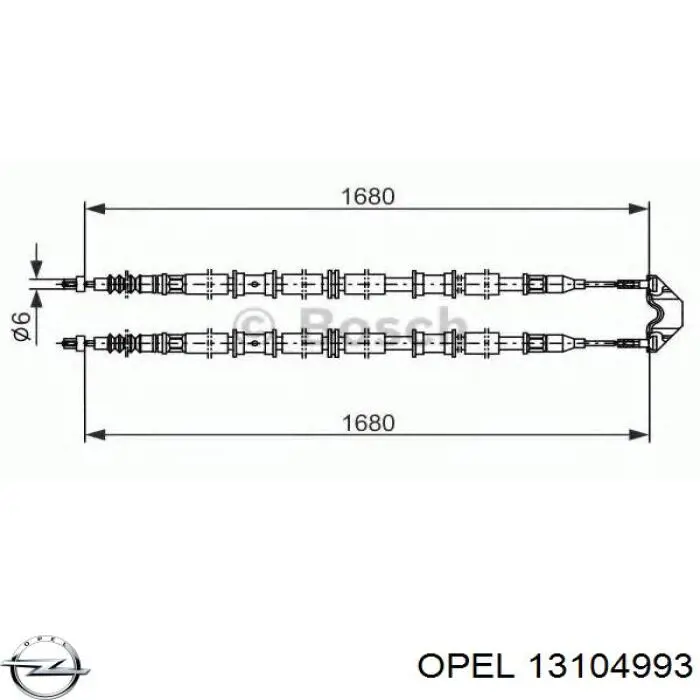 Cable de freno de mano trasero derecho/izquierdo Beca Cables 404019