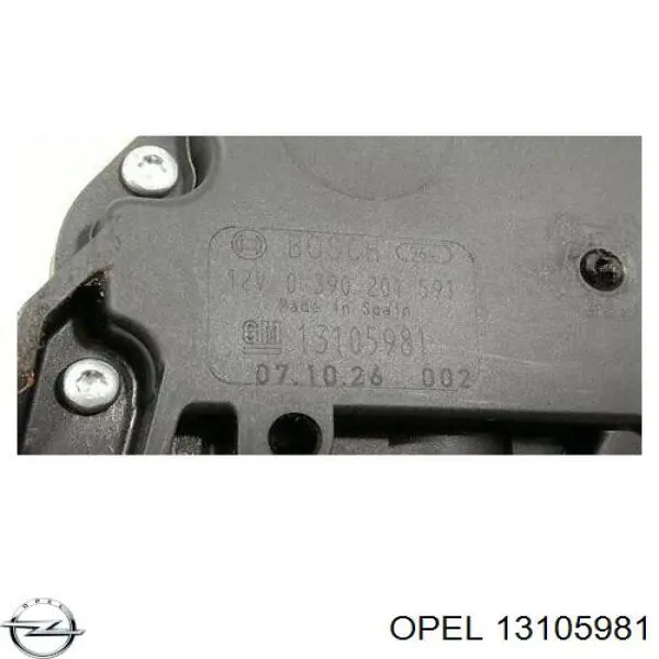 13105981 Opel motor limpiaparabrisas, trasera
