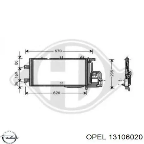 Comprar 13106020 Opel Condensador de aire acondicionado