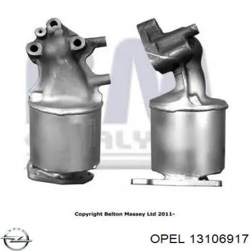 13106917 Opel Catalizador de gasolina y diésel