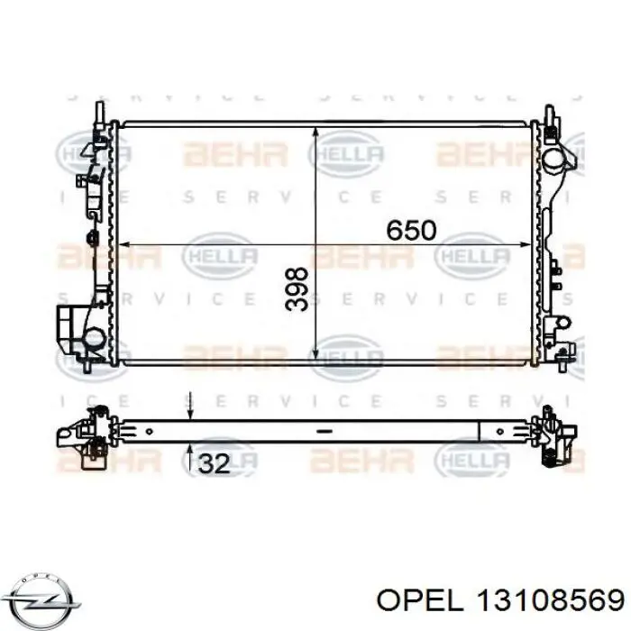 Comprar 13108569 Opel Radiador de auto