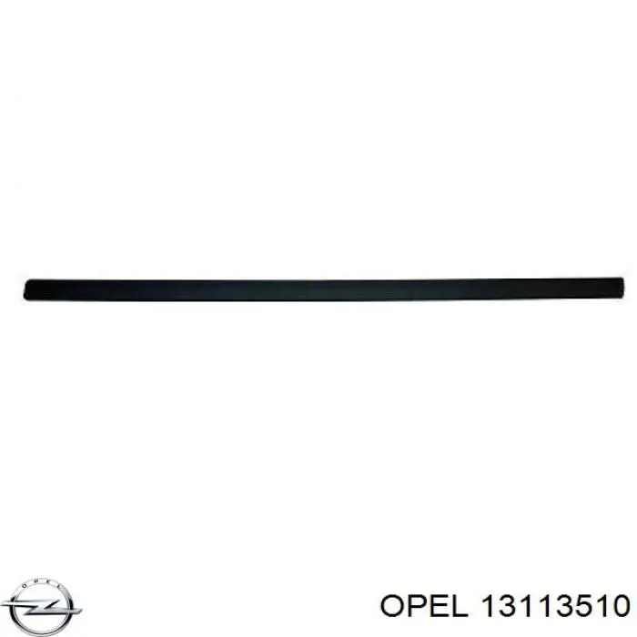 13113510 Opel moldura de la puerta delantera izquierda