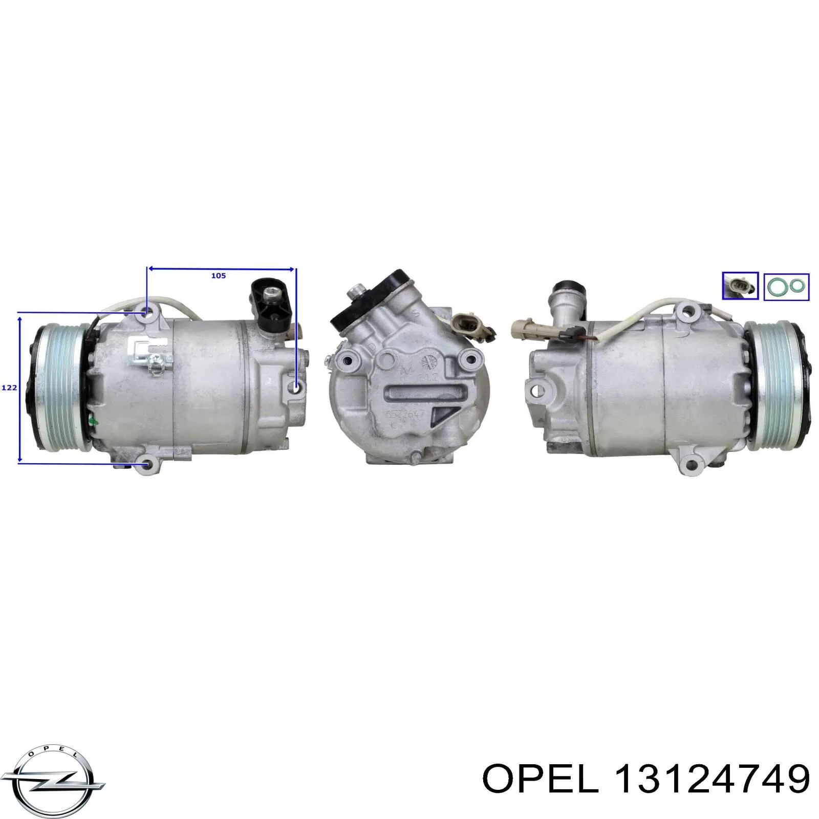 13124749 Opel compresor de aire acondicionado