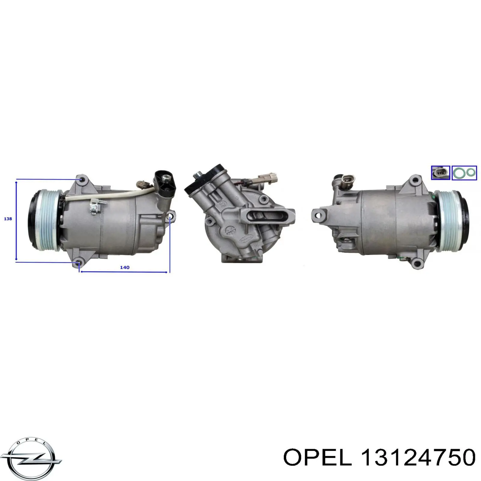13124750 Opel compresor de aire acondicionado