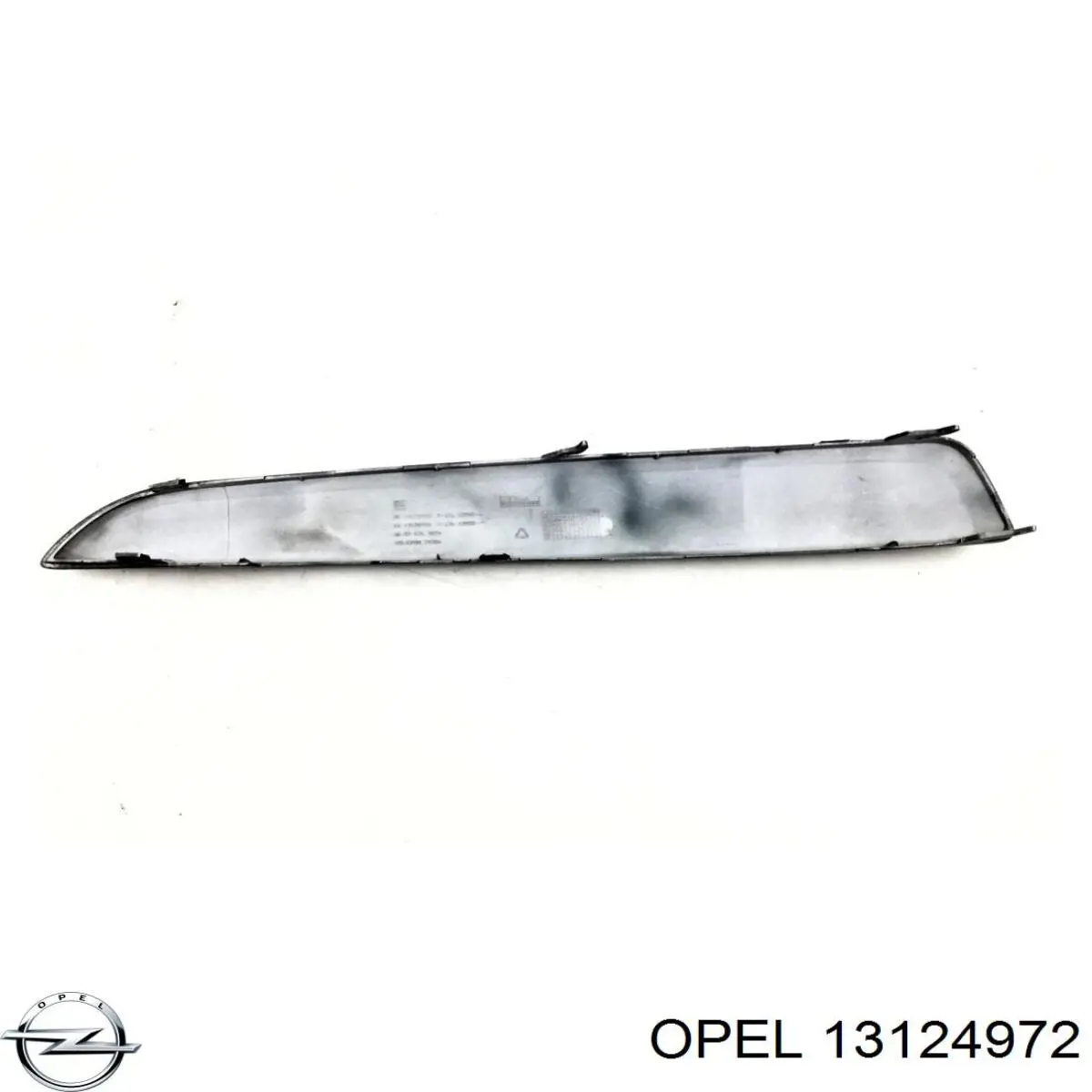 13124972 Opel moldura de parachoques delantero derecho