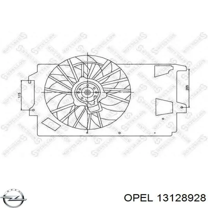 13128928 Opel ventilador, refrigeración del motor