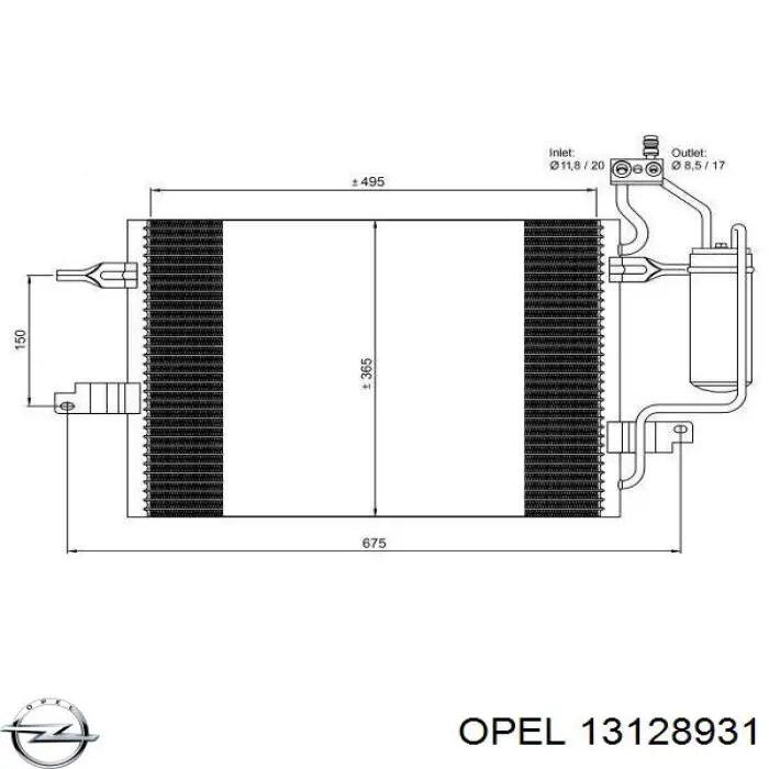 Aire acondicionado capacitor Opel 13128931 precio, desde 59,53 EUR