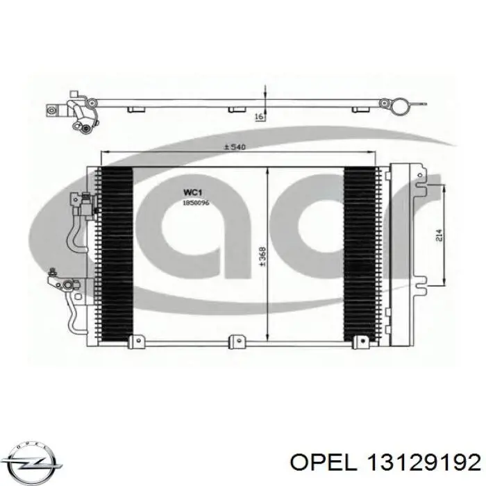 Aire acondicionado capacitor Opel 13129192 precio, desde 86,02 EUR