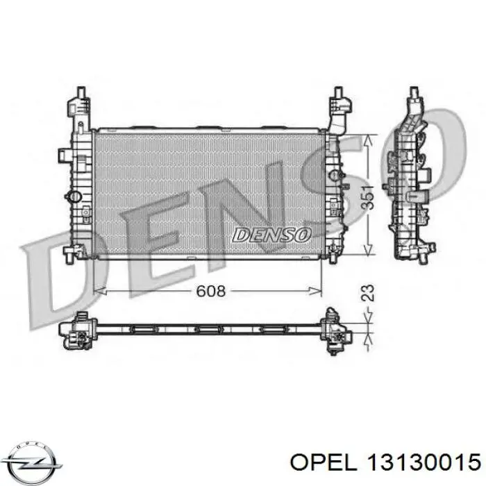 13130015 Opel radiador refrigeración del motor