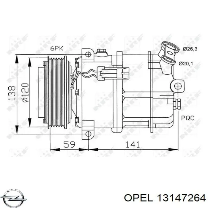 Comprar 13147264 Opel Compresor de aire acondicionado coche