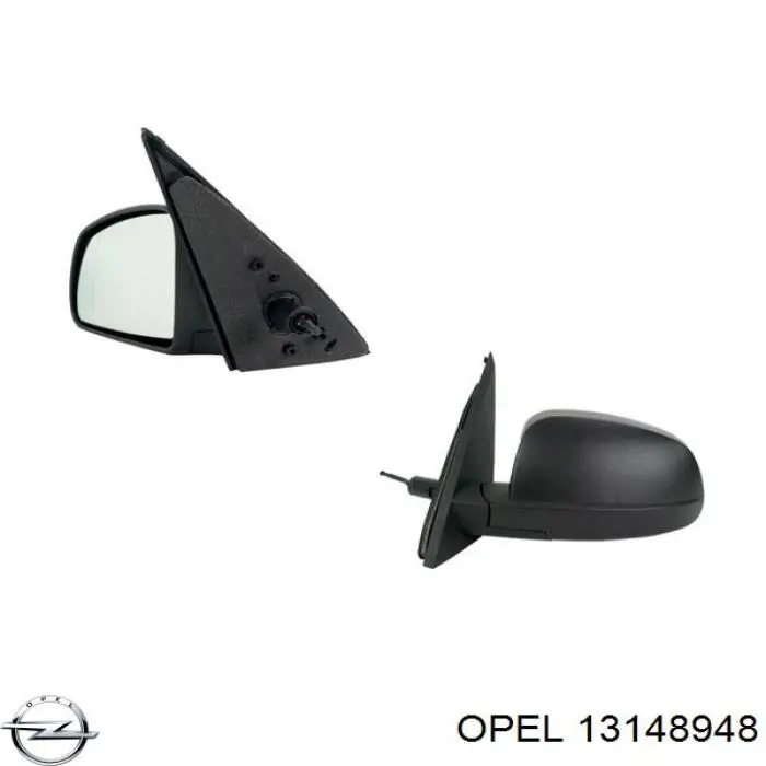 13148948 Opel espejo retrovisor izquierdo