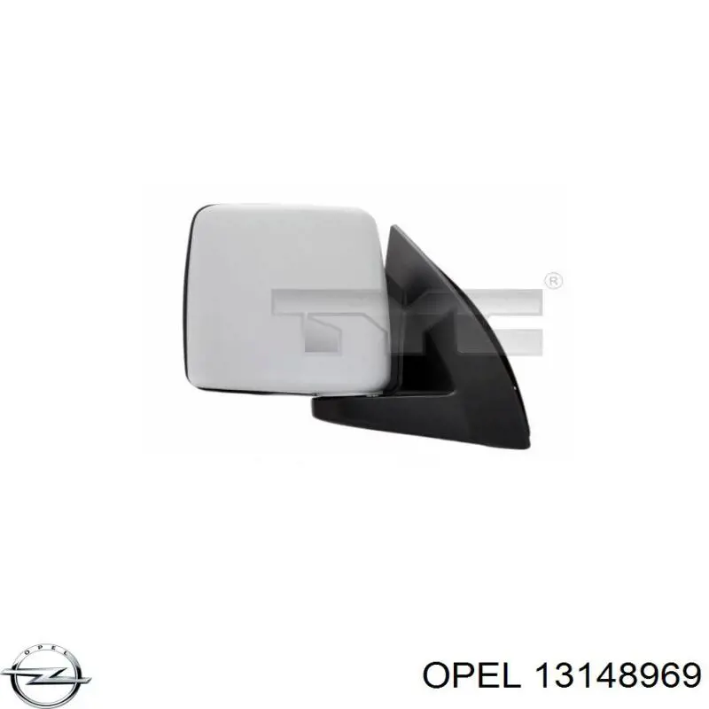 13148969 Opel cristal de espejo retrovisor exterior derecho