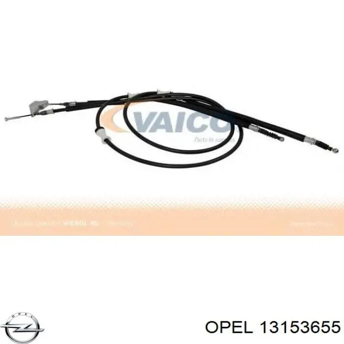 13153655 Opel cable de freno de mano trasero derecho/izquierdo