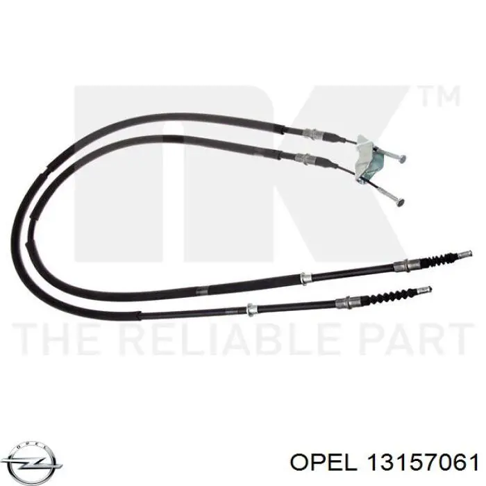 13157061 Opel cable de freno de mano trasero derecho/izquierdo