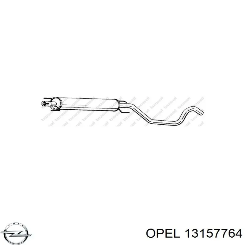 13157764 Opel silenciador del medio