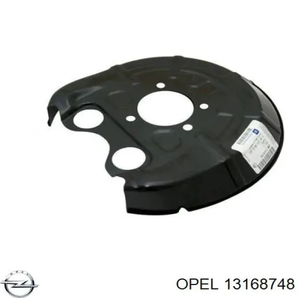 13168748 Opel chapa protectora contra salpicaduras, disco de freno trasero izquierdo