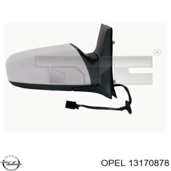 Superposicion(Cubierta) De Espejo Retrovisor Derecho para Opel Zafira (A05)