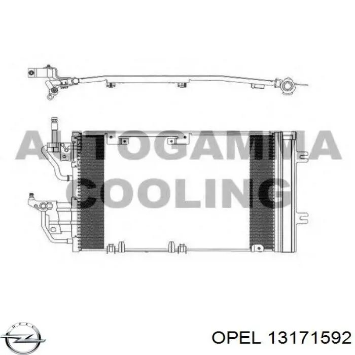 13171592 Opel condensador aire acondicionado