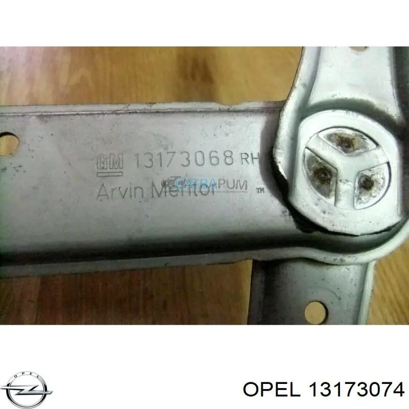 93186825 Opel mecanismo de elevalunas, puerta delantera derecha