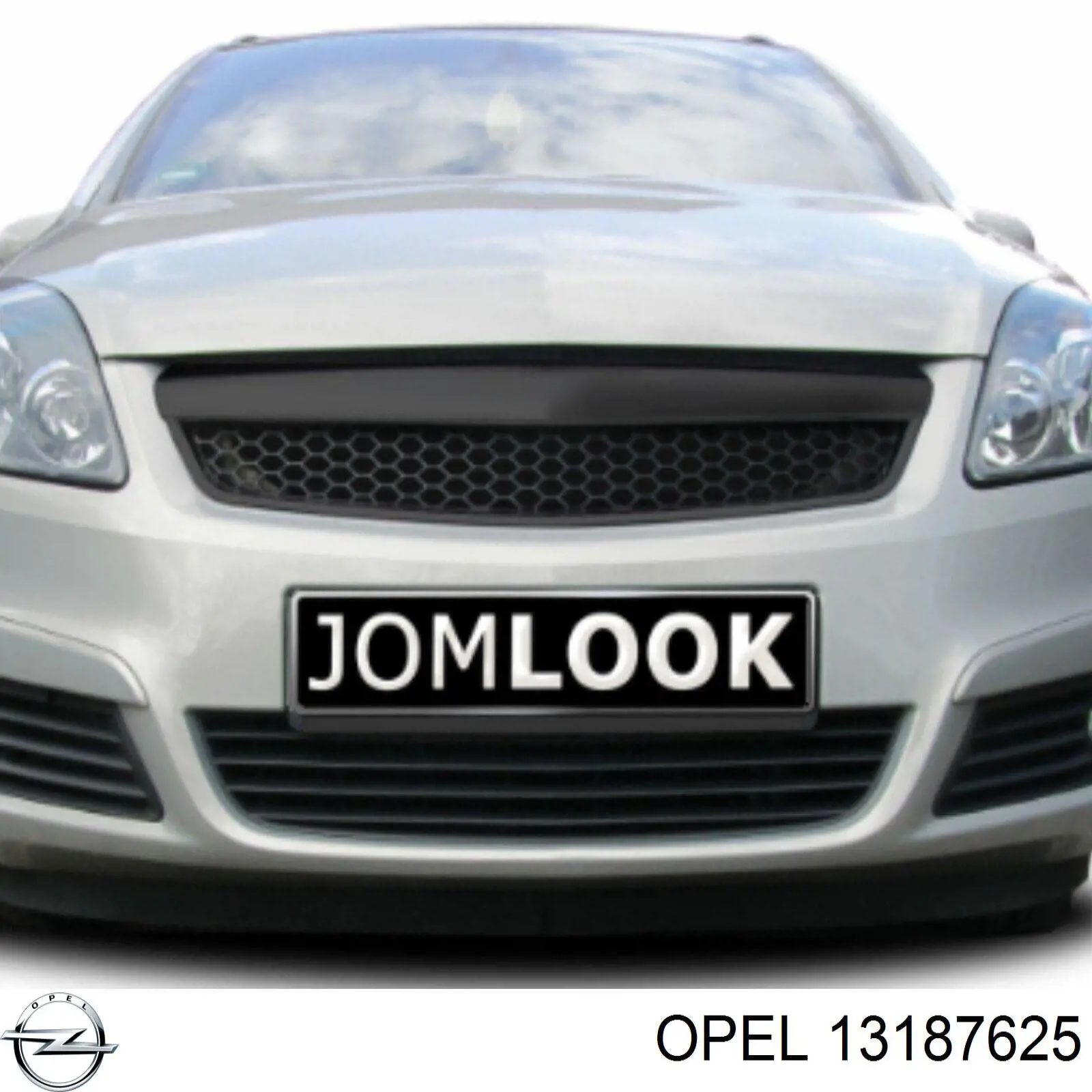 Rejilla central del parachoques delantero 1400337 Opel