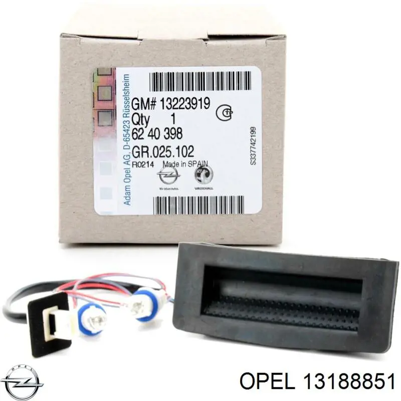 Cerradura de puerta trasera Opel 133220