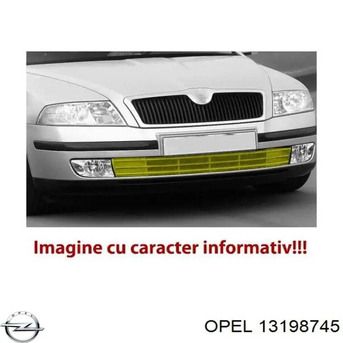 13198745 Opel rejilla de antinieblas delantera derecha