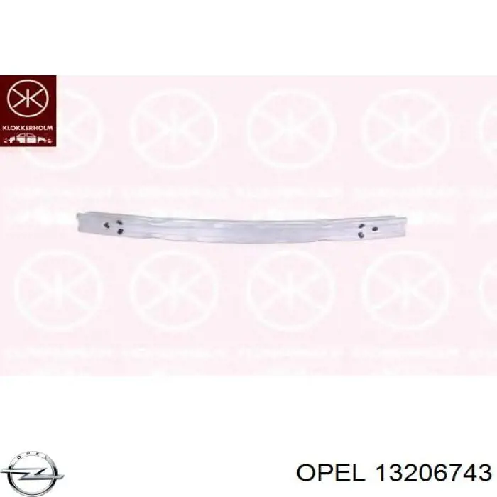 13206743 Opel refuerzo parachoque delantero