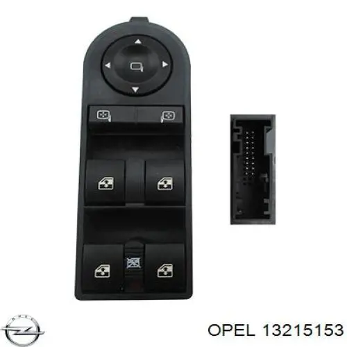 13215153 Opel interruptor de elevalunas delantera izquierda
