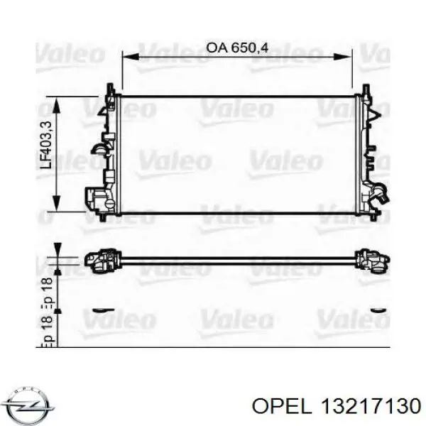 13217130 Opel radiador refrigeración del motor