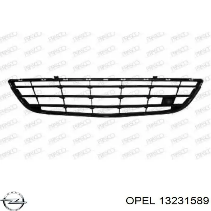 13231589 Opel rejilla de ventilación, parachoques trasero, central