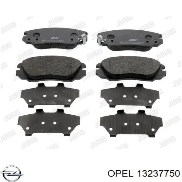 13237750 Opel pastillas de freno delanteras