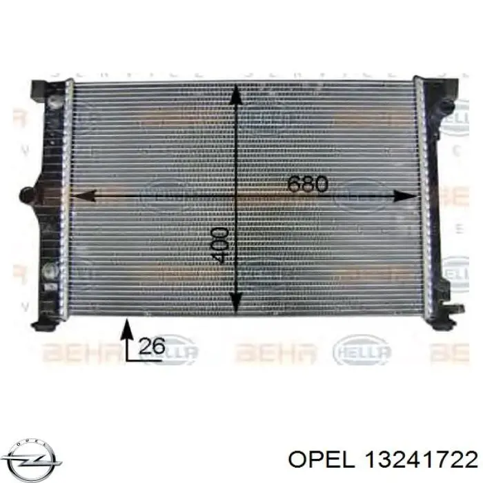 13241722 Opel radiador