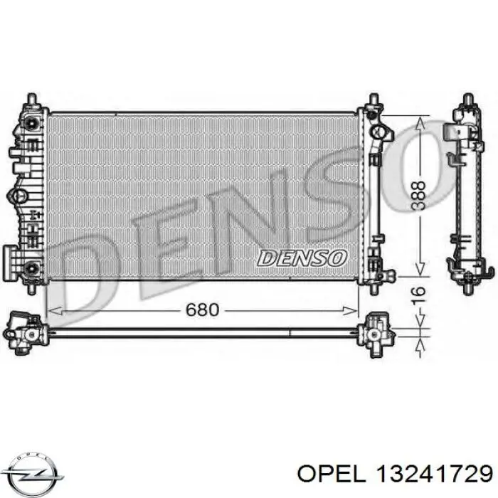 Radiador de água General Motors 13241729