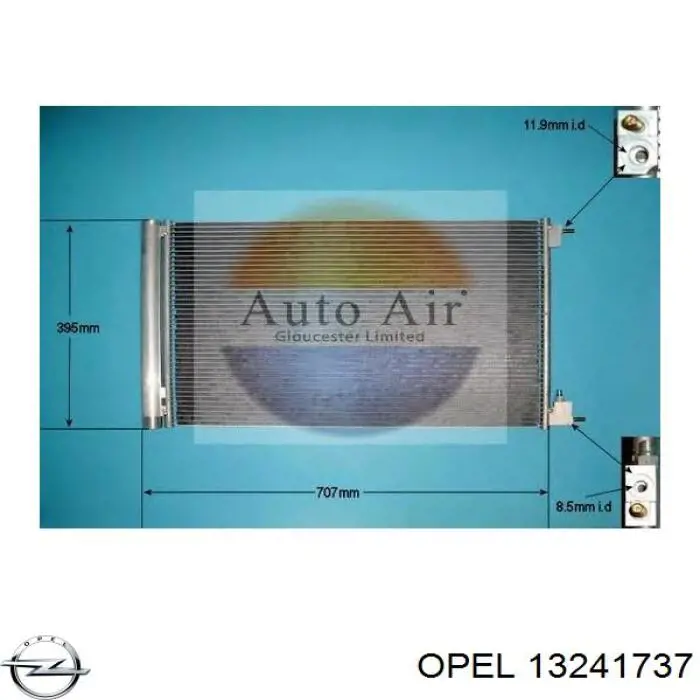 13241737 Opel Radiador de aire acondicionado