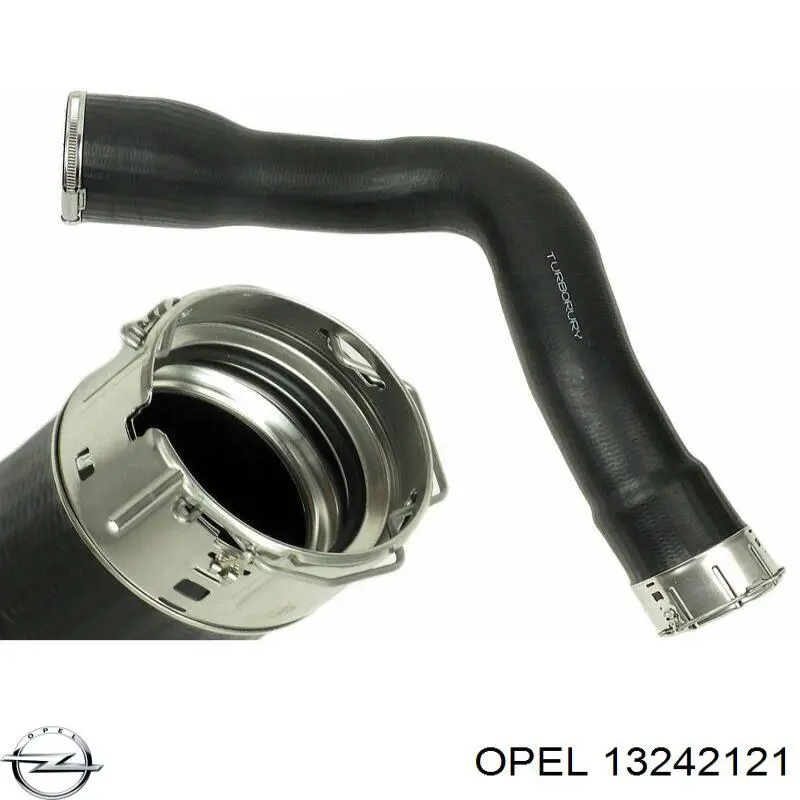 13242121 Opel tubo flexible de aire de sobrealimentación izquierdo