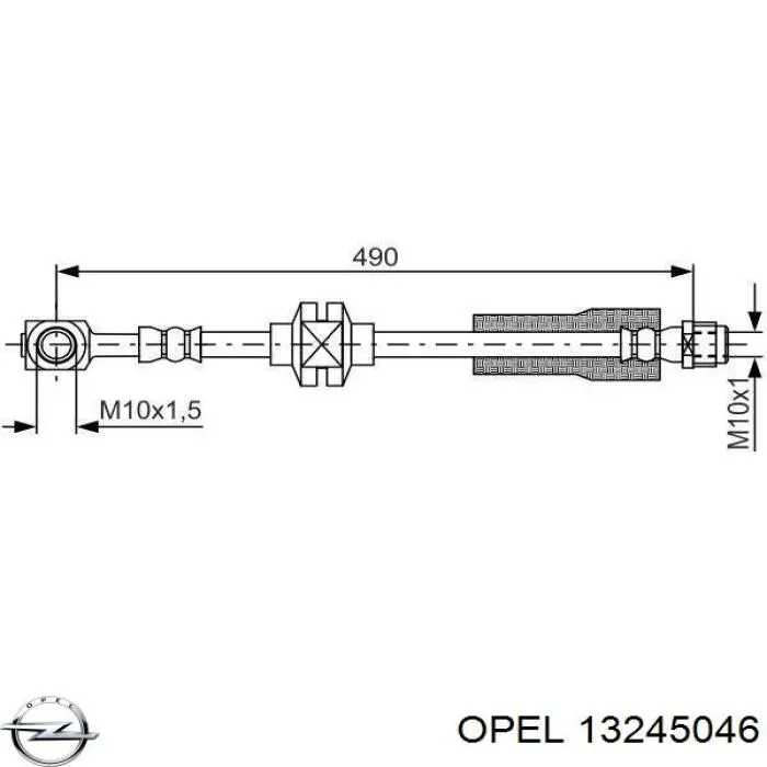 13245046 Opel latiguillo de freno delantero