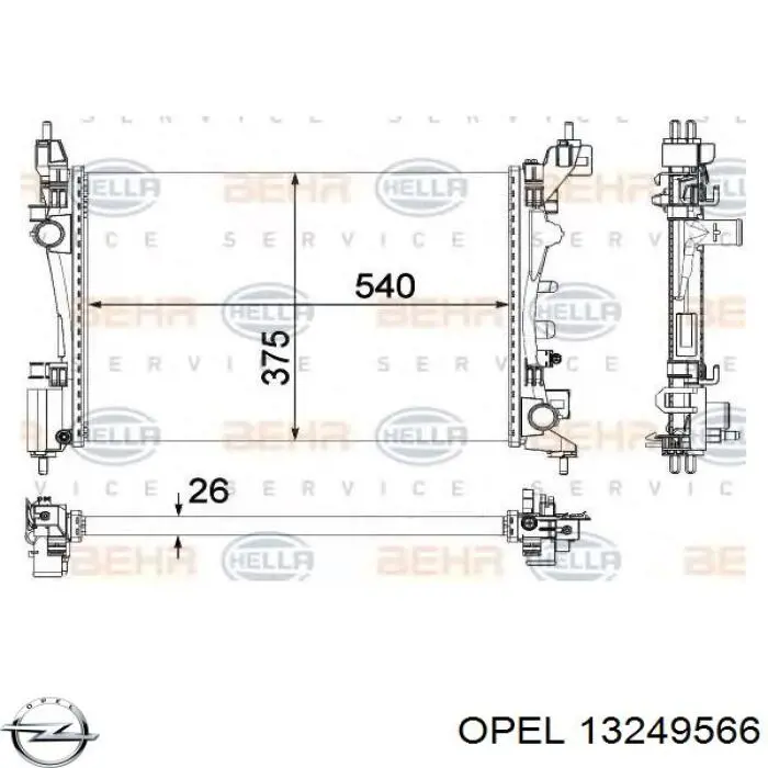 Água radiador Opel 13249566 precio, desde 70,00 EUR