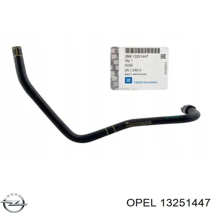 13251447 Opel tubería de radiador, tuberia flexible calefacción, superior