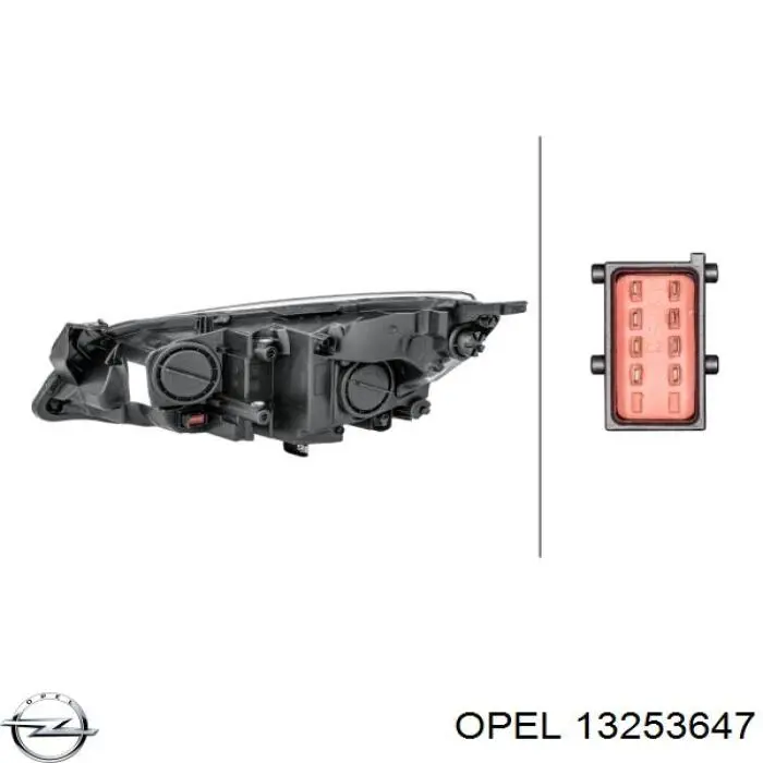 Faro derecho Opel 13253647 precio, desde 133,58 EUR