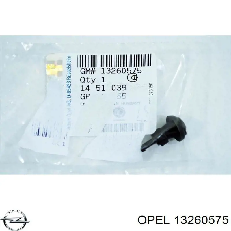 13260575 Opel tobera de agua regadora, lavado de parabrisas cristal trasero