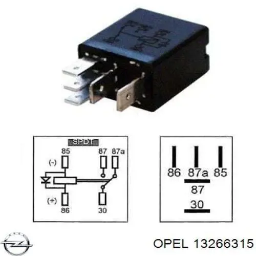 13266315 Opel relé eléctrico multifuncional