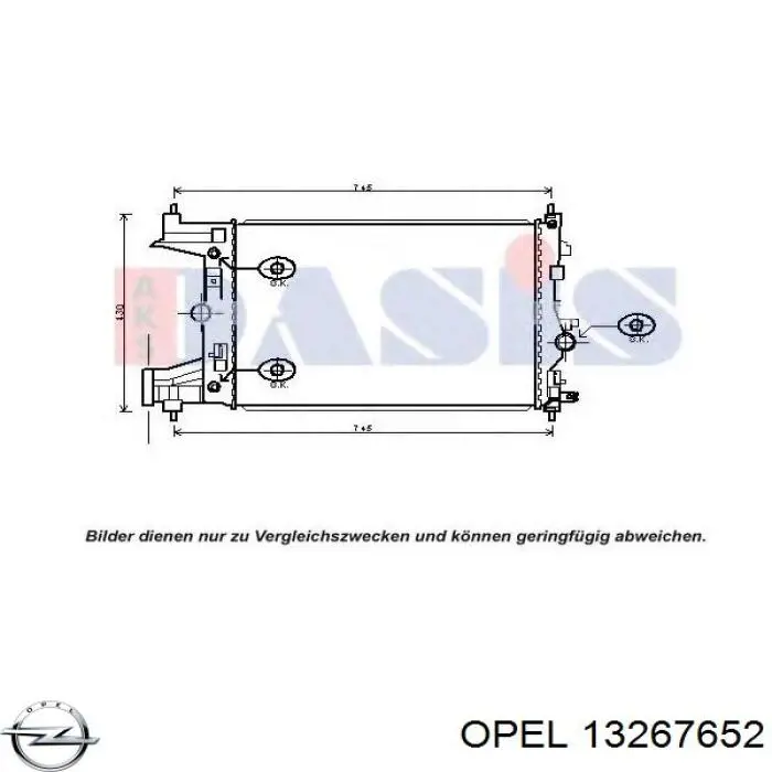13267652 Opel radiador