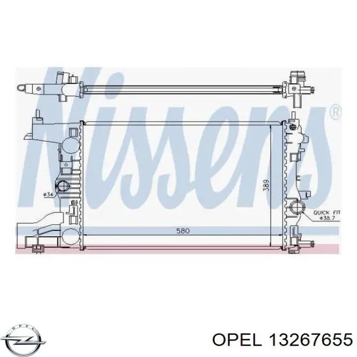 Radiador 13267655 Opel