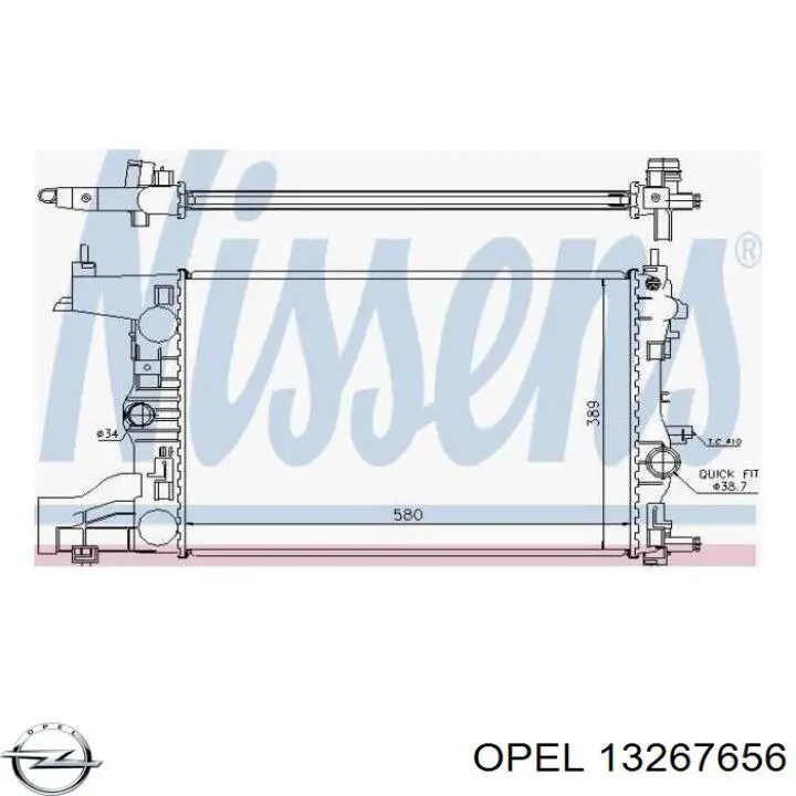 13267656 Opel radiador refrigeración del motor