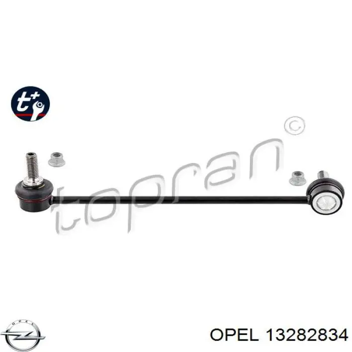 13282834 Opel barra estabilizadora delantera izquierda