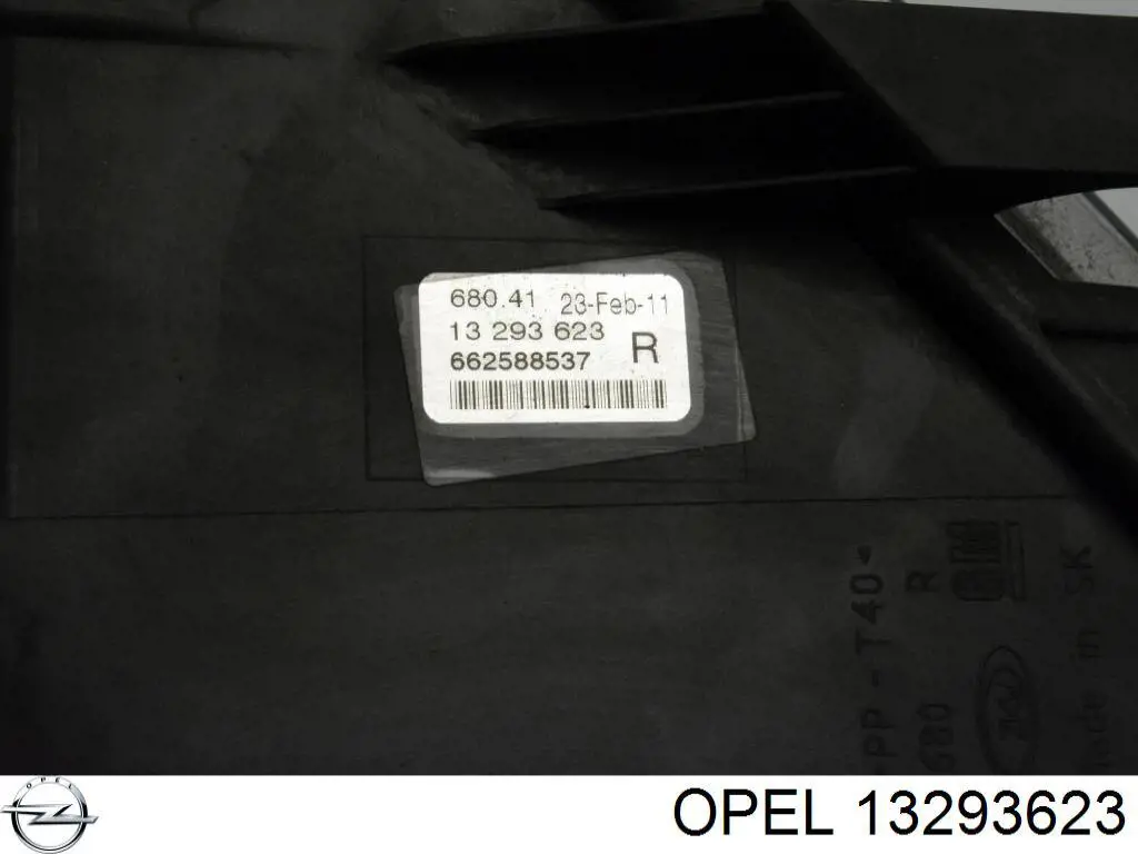 Faro antiniebla derecho 13293623 Opel