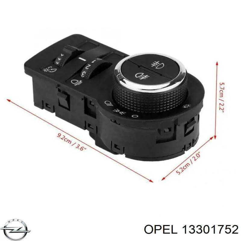 13301752 Opel interruptor de faros para "torpedo"