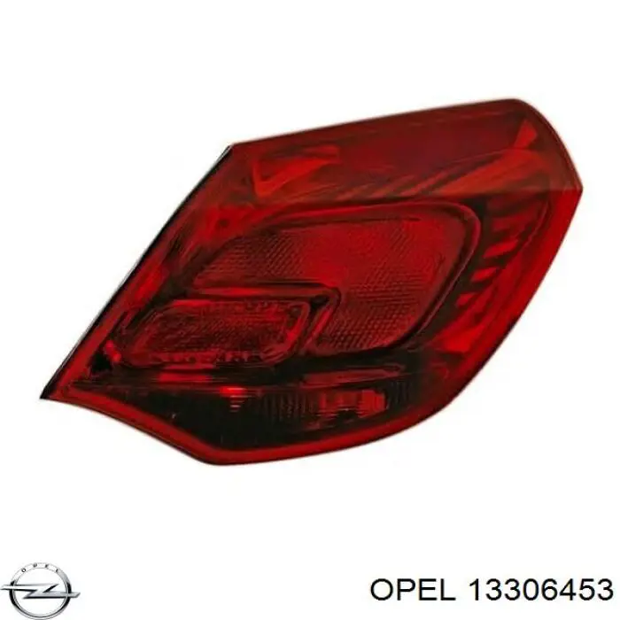 13306453 Opel Piloto trasero exterior izquierdo