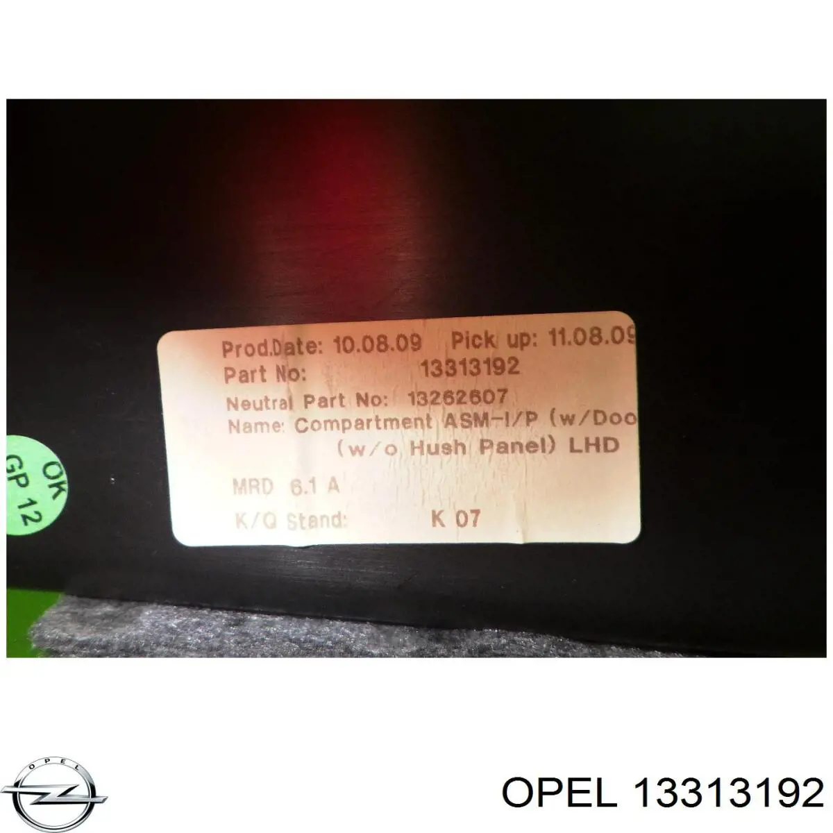 Guantera para Opel Astra J Sports Tourer P10