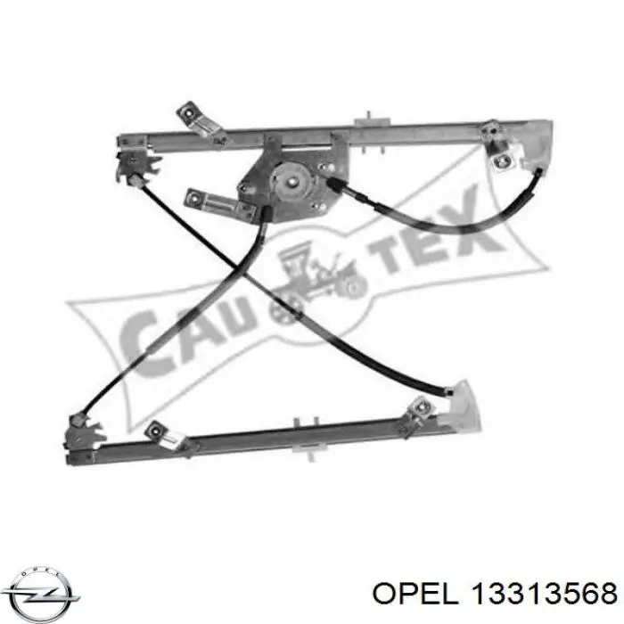 13313568 Opel mecanismo de elevalunas, puerta delantera izquierda